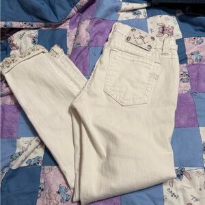 Miss Me Women's Cream Straight Leg Jeans